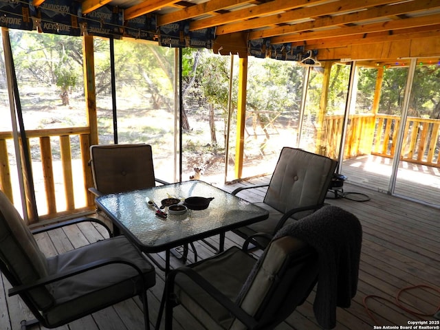 view of sunroom