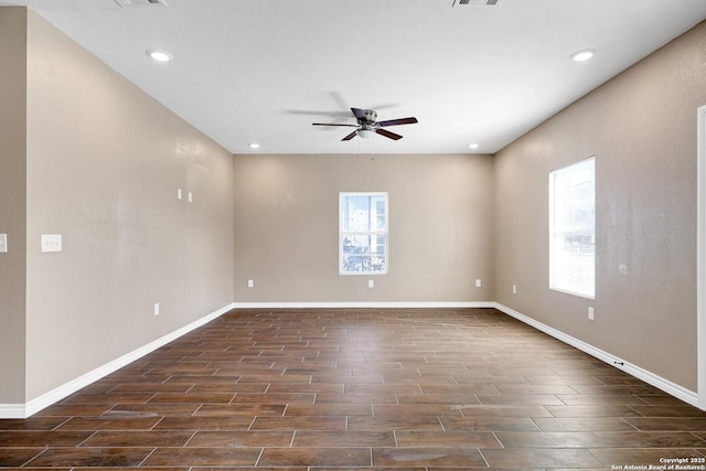 4423 Buena Vista St, San Antonio, TX 78237 - empty room with ceiling fan and a healthy amount of sunlight