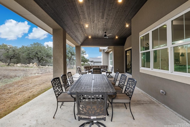 view of patio featuring outdoor lounge area