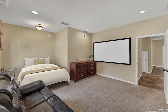 view of carpeted bedroom