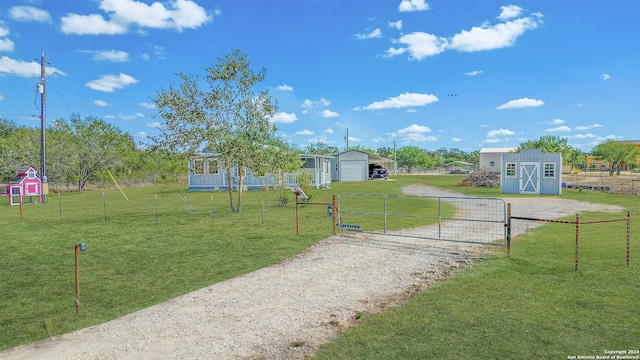 exterior space featuring an outbuilding