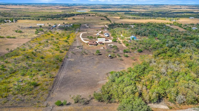 drone / aerial view with a rural view