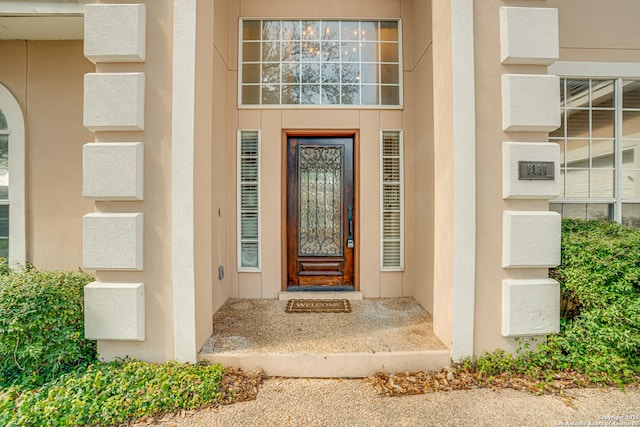 view of doorway to property