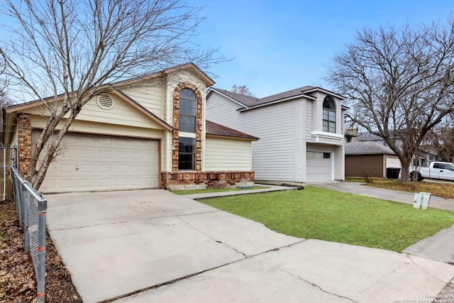 front facade with a front yard