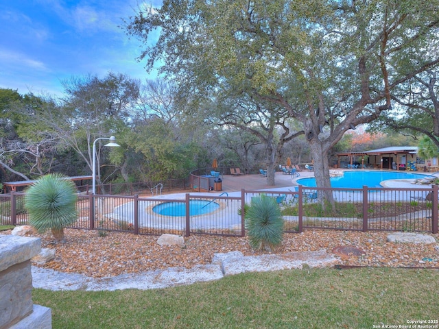 pool featuring fence