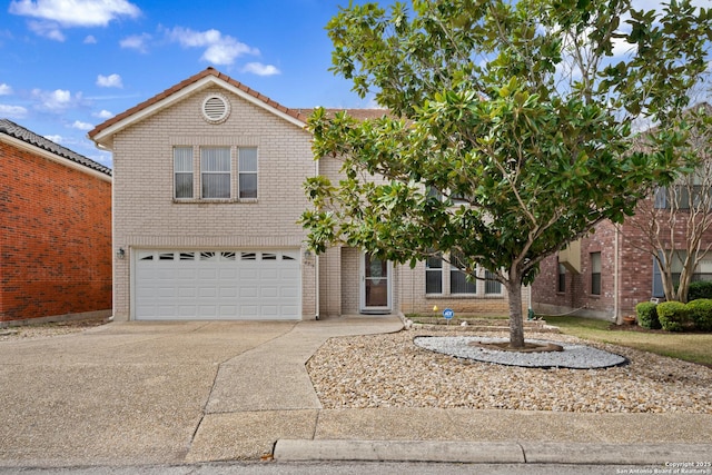 view of property with a garage