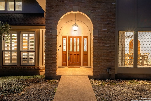 view of doorway to property