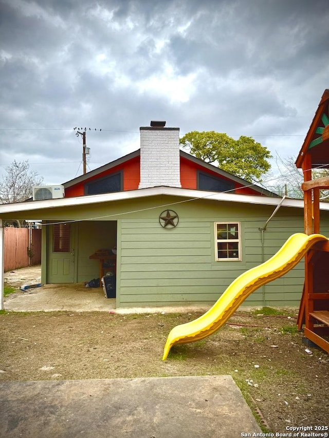 exterior space with central AC unit