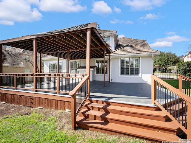 view of wooden terrace