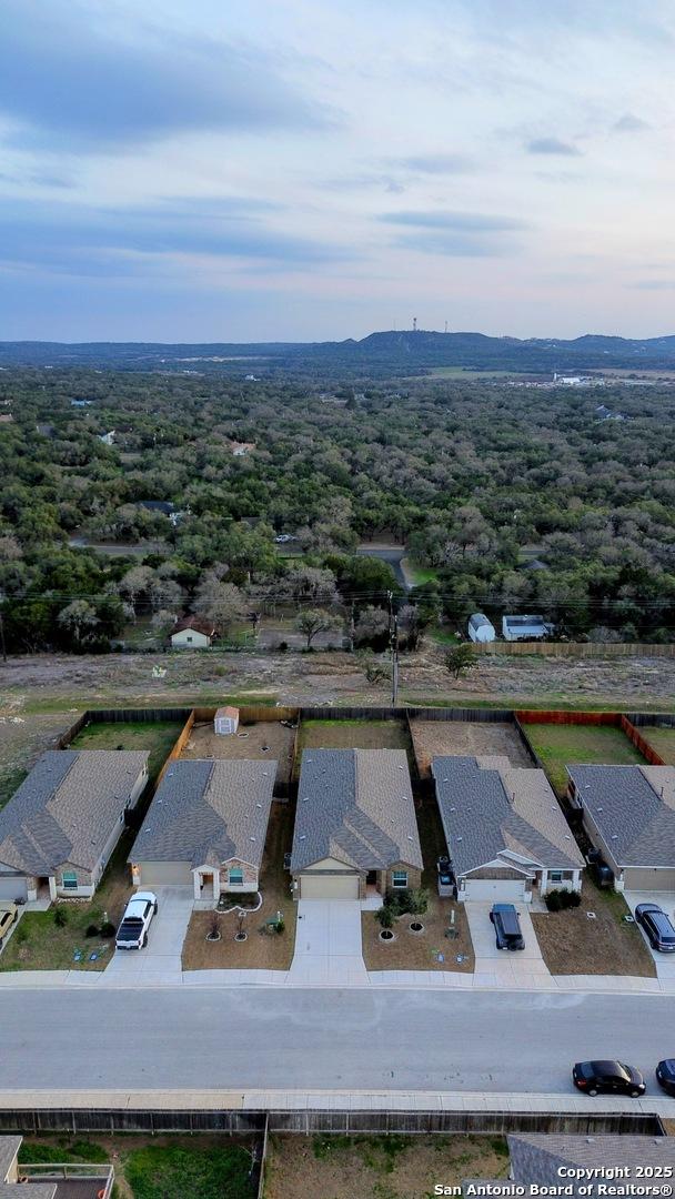 aerial view with a residential view