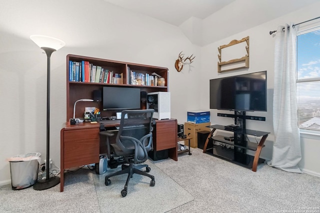 view of carpeted office