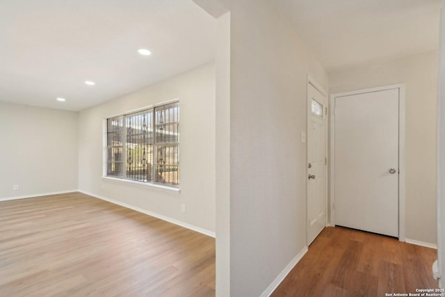 interior space featuring light wood-type flooring