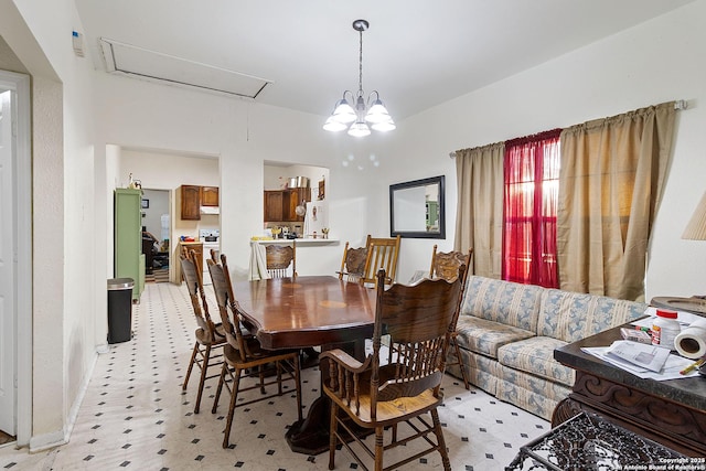 view of dining area