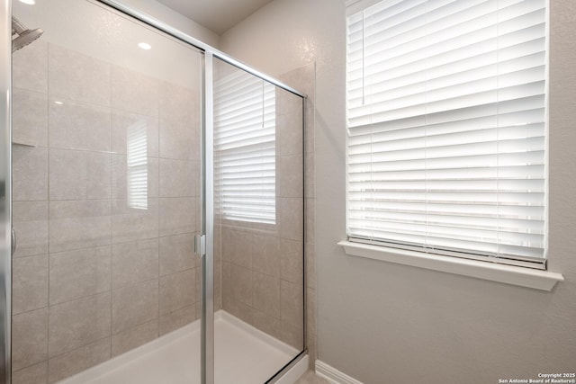 bathroom with walk in shower