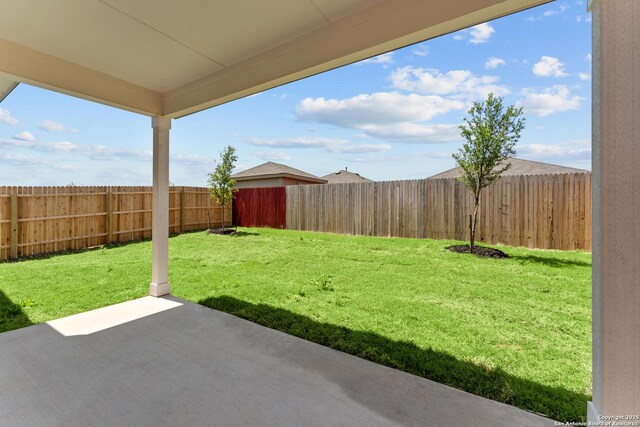 6707 Tasajillo Spgs, San Antonio, TX 78253 - view of yard with a fenced backyard and a patio