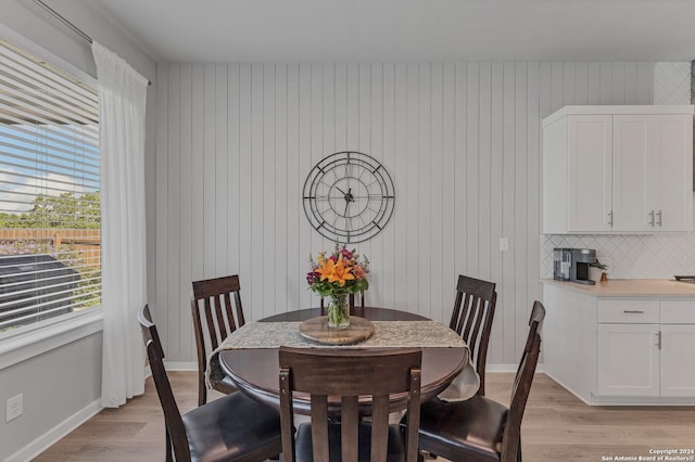 dining room featuring light hardwood / wood-style flooring