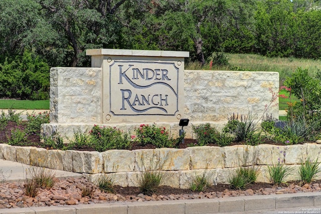 view of community sign