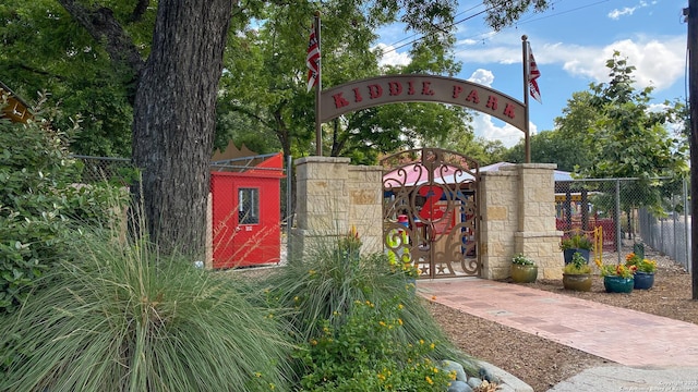 view of community sign