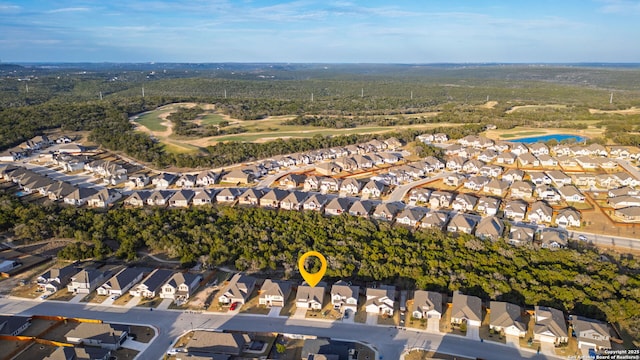 drone / aerial view with a residential view