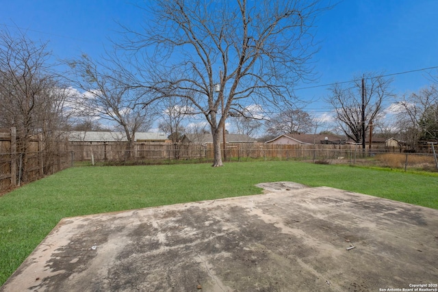 view of yard featuring a patio area