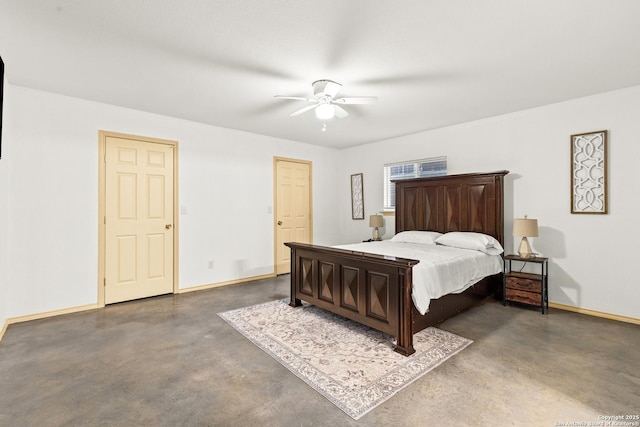 bedroom with ceiling fan