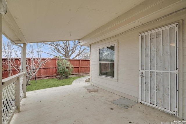 view of patio / terrace featuring a fenced backyard