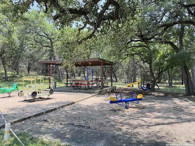 view of community jungle gym