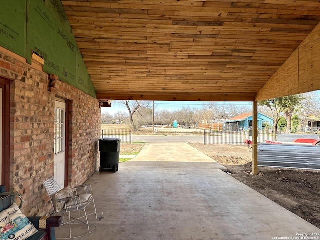 view of patio with fence