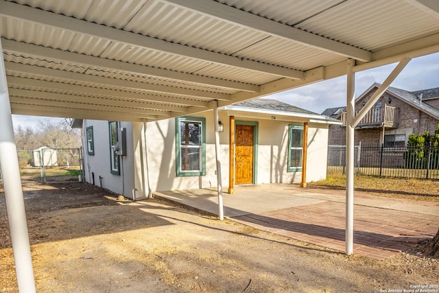 view of patio with fence