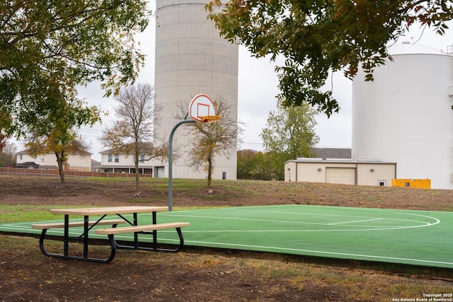 view of basketball court featuring community basketball court