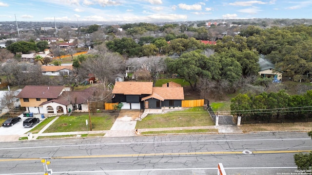 aerial view with a residential view