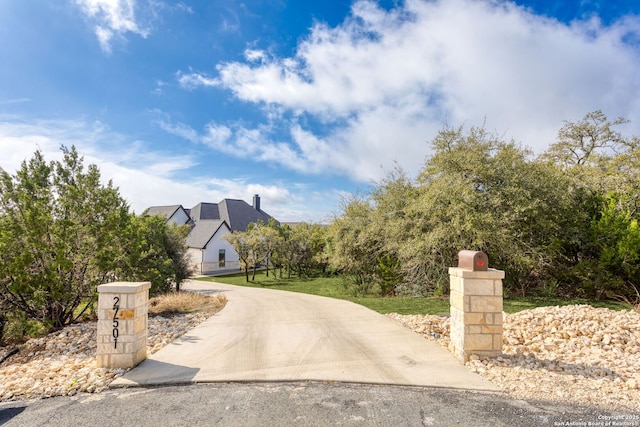 view of road with driveway