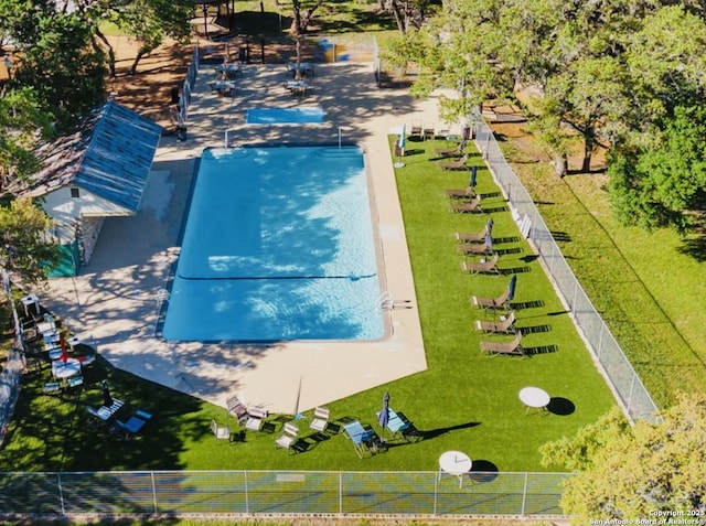 142 Granite Rd, Spring Branch, TX 78070 - aerial view of a recreational park and a pool