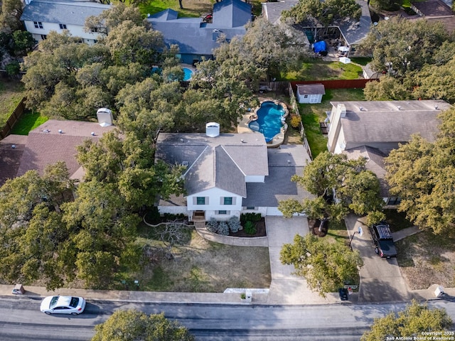 birds eye view of property featuring a residential view