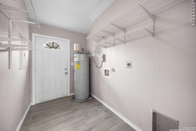 interior space featuring water heater