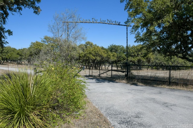 view of road with a gate