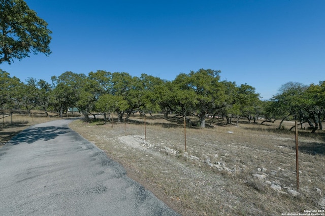 view of street with a rural view