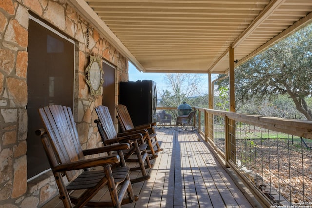 view of wooden terrace