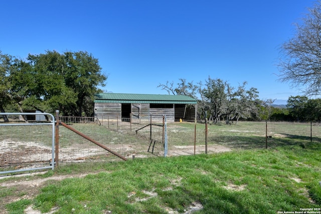 exterior space featuring a rural view