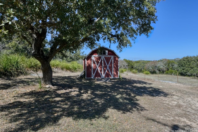 view of shed