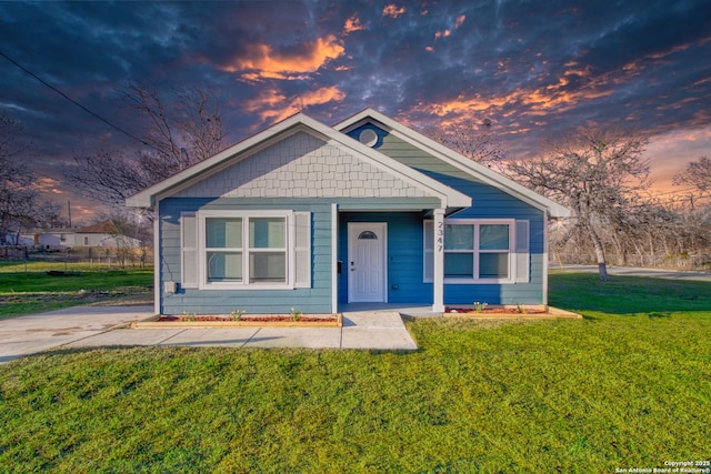 bungalow with a yard