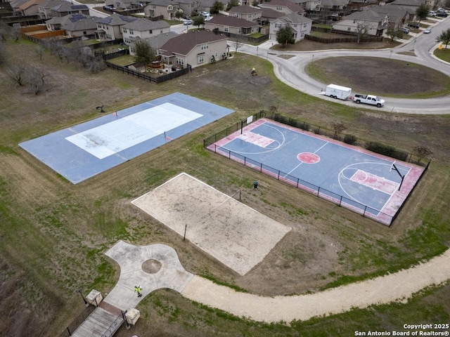 drone / aerial view with a residential view