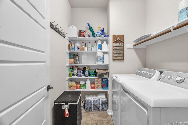 laundry room with laundry area and separate washer and dryer