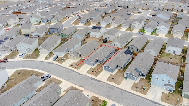 bird's eye view with a residential view