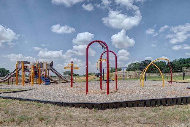 view of community jungle gym