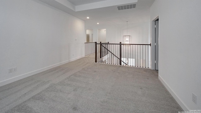 12322 Fort Jyn, San Antonio, TX 78245 - spare room with a chandelier, carpet flooring, and recessed lighting