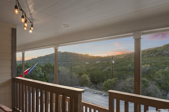 view of deck at dusk