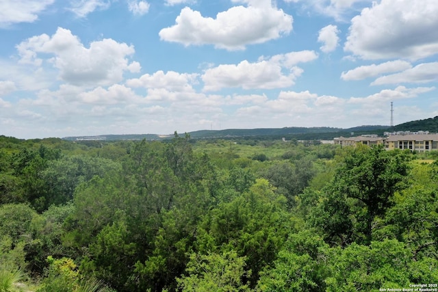 view of landscape with a view of trees