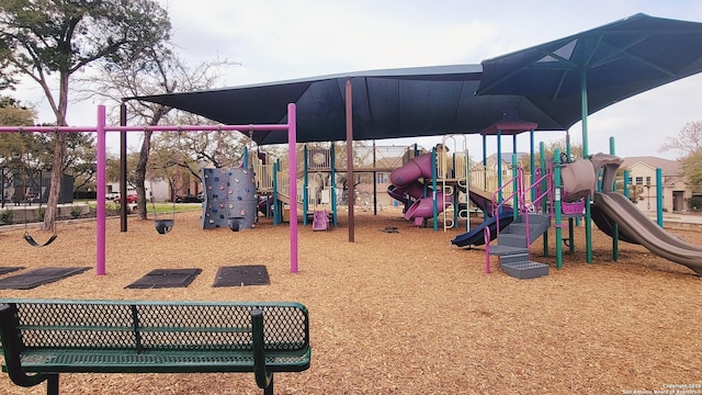 view of community jungle gym