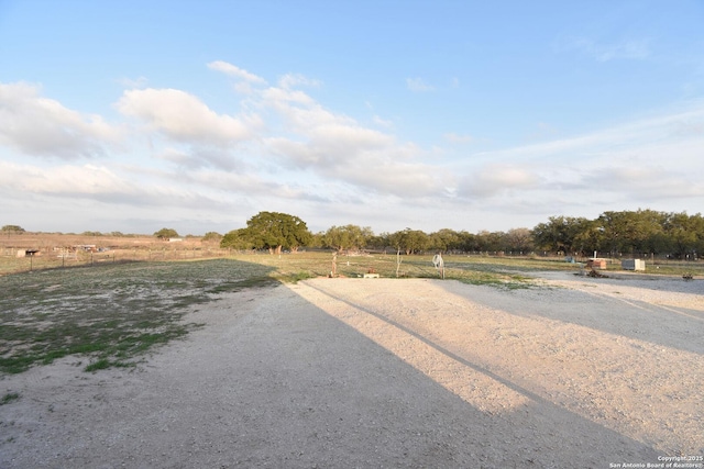 view of road featuring a rural view